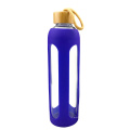 Sport Wasserflasche benutzerdefinierte Glas Trinkflasche Silikonglas Kaffeetassen